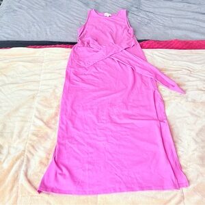 Pink Woman’s Pippa Dress Robe Dahlia Sezane Size Small Sleeveless